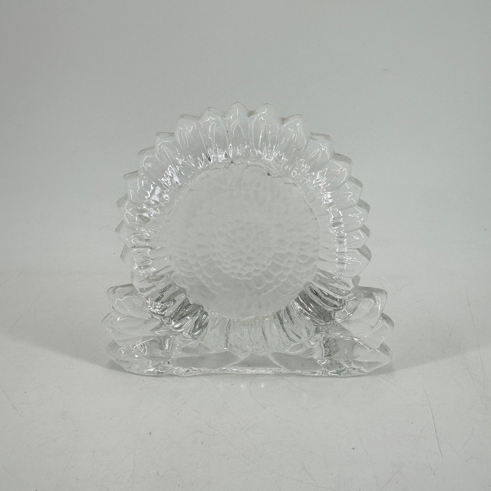 PartyLite Clear Glass Sunflower Votive Tealight Candle Holder P0271 Floral Decor